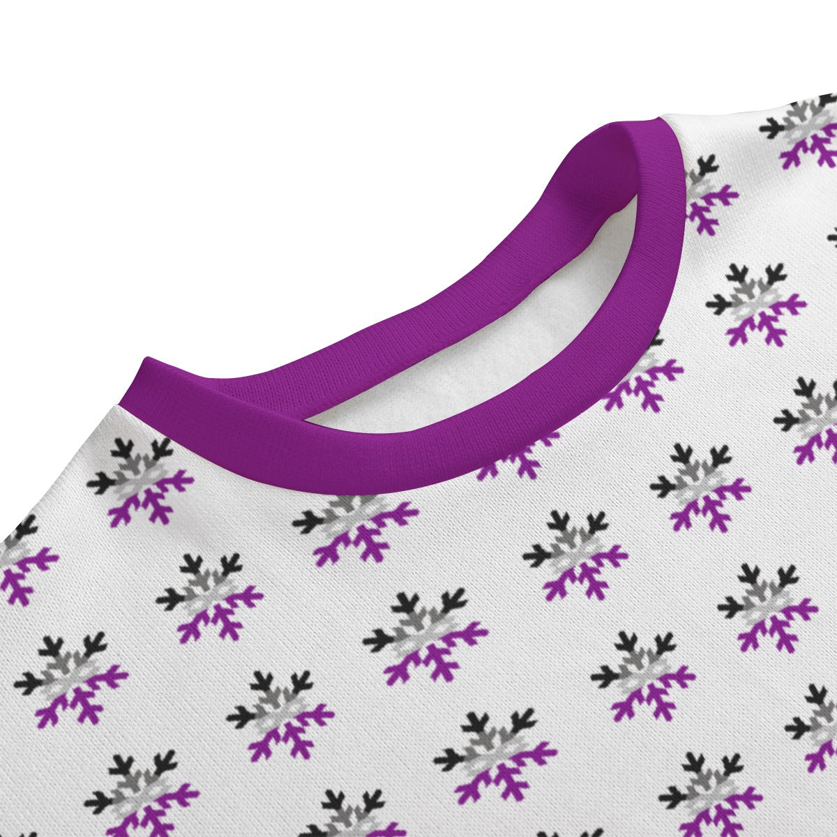 Asexual Pride Flag Snowflake Knitted Fleece - All Genders
