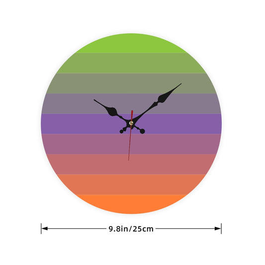 Aliagender Pride Flag Wooden Wall Clock