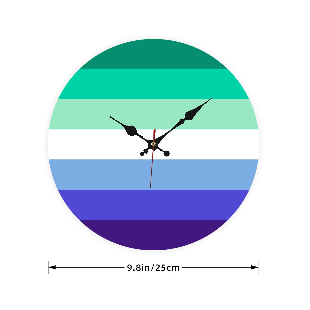 MLM Pride Flag Wooden Wall Clock
