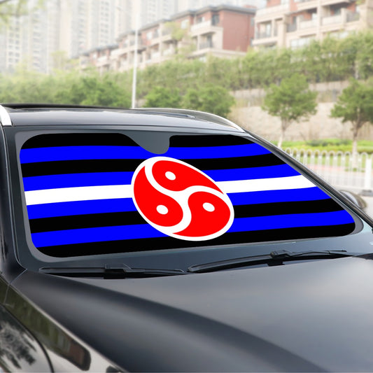 BDSM Fetish Pride Flag Windshield Sunshade | 145 cm (57.1)