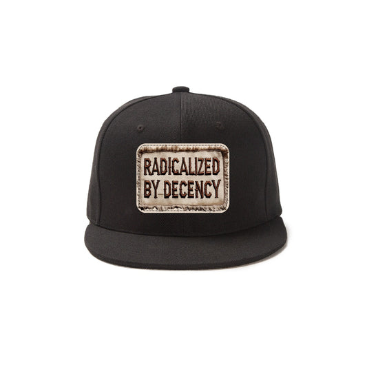 Radicalized By Decency Snapback Hat with Metal Buckle