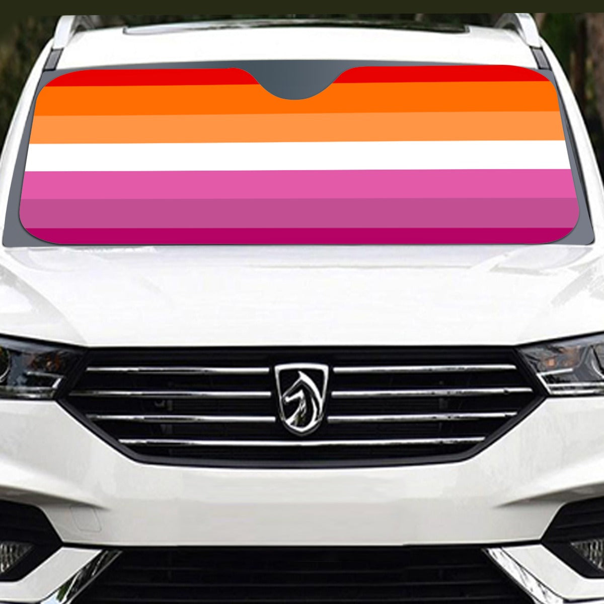 Lesbian Pride Flag Windshield Sunshade | 137 cm (53.9")