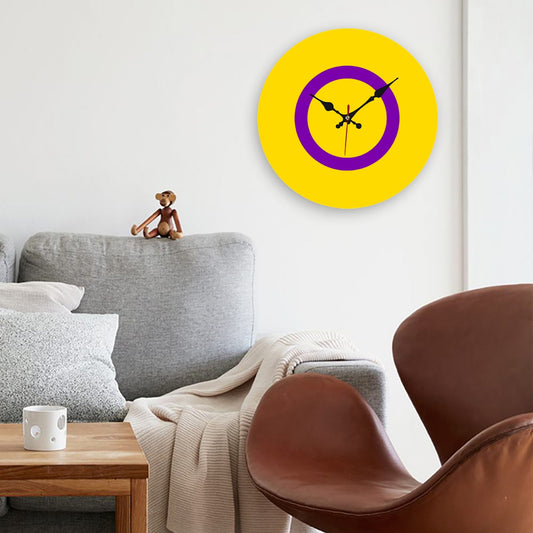 Intersex Pride Flag Wooden Wall Clock