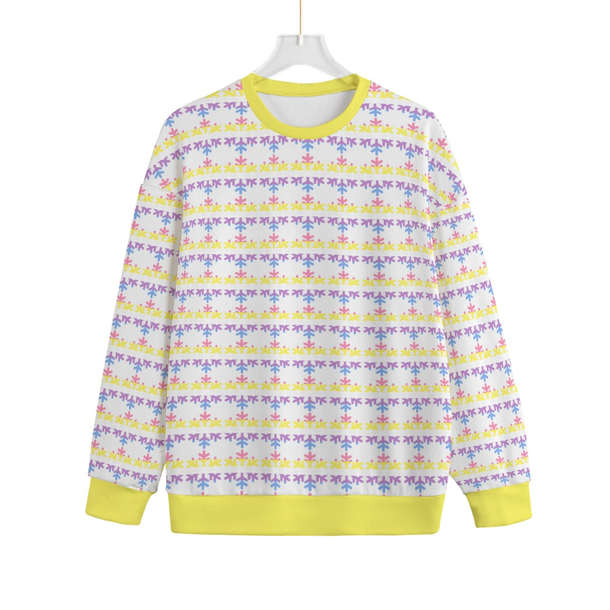 Bigender Pride Flag Snowflake Knitted Fleece - All Genders