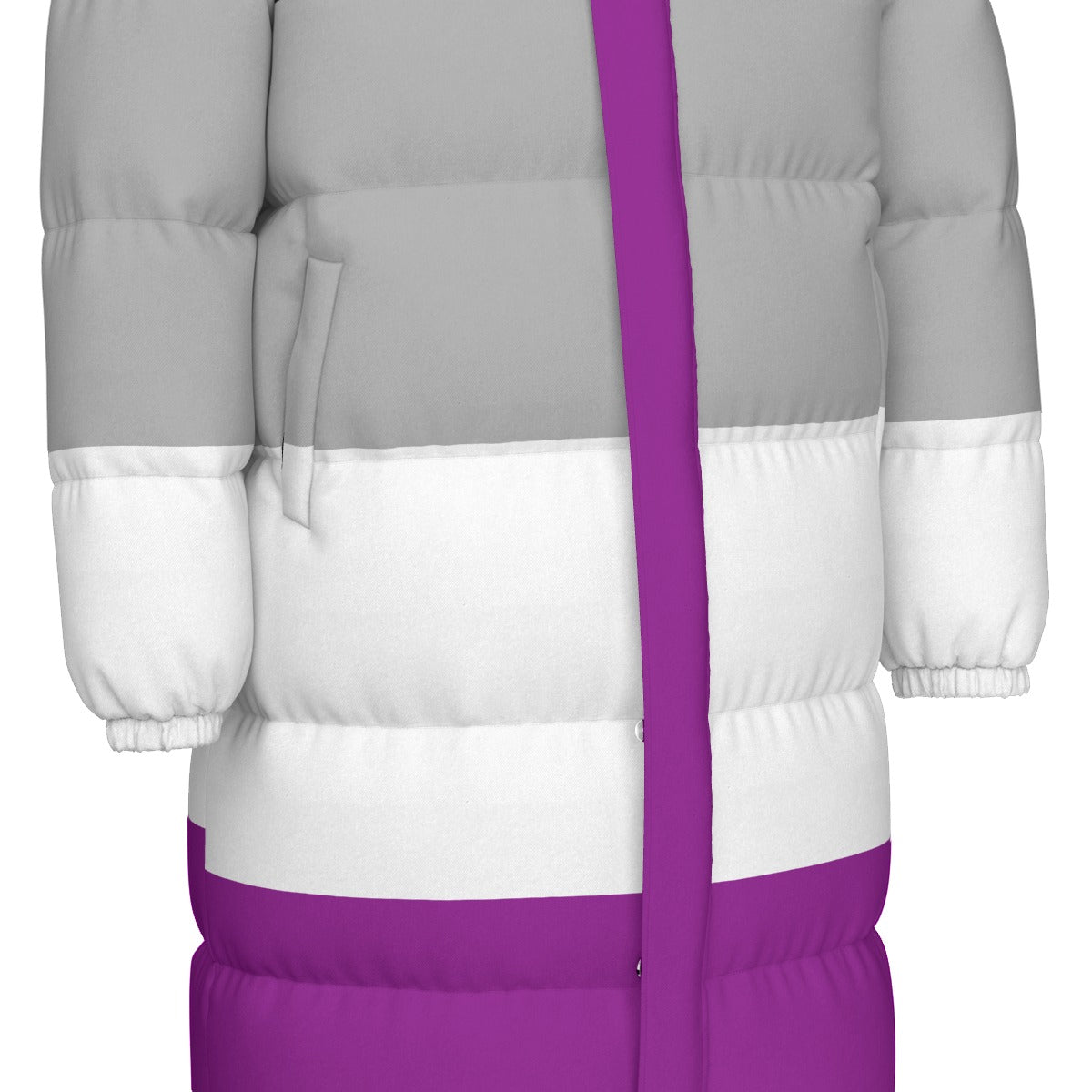 Pride Flag All-Over Print Unisex Long Down Jacket