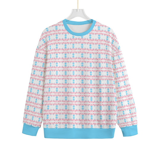 Transgender Pride Flag Snowflake Knitted Fleece - All Genders