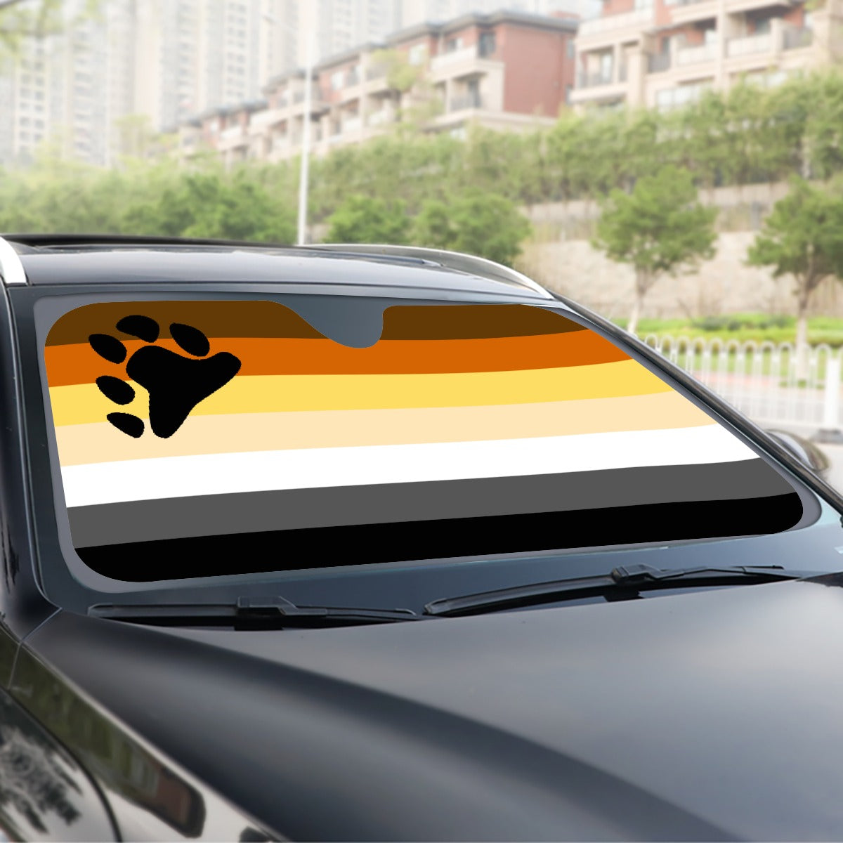 Bear Pride Flag Windshield Sunshade | 145 cm (57.1)