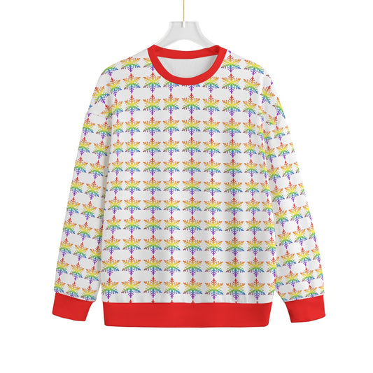Rainbow Pride Flag Snowflake Knitted Fleece - All Genders
