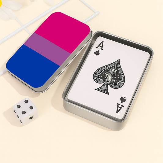 Bisexual Pride Flag Playing Cards with Tin Case