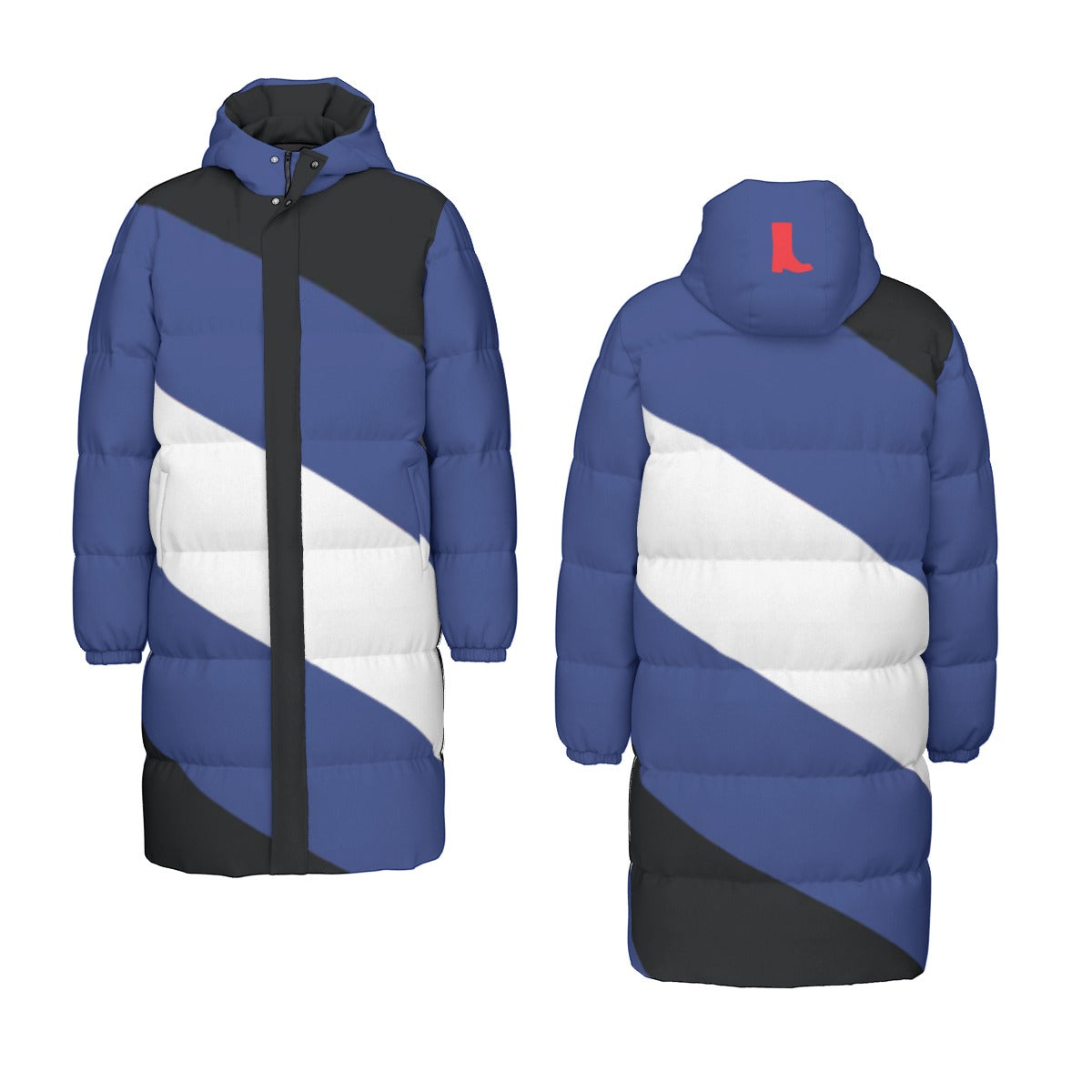 Boot Fetish Pride Flag All-Over Print Unisex Long Down Jacket