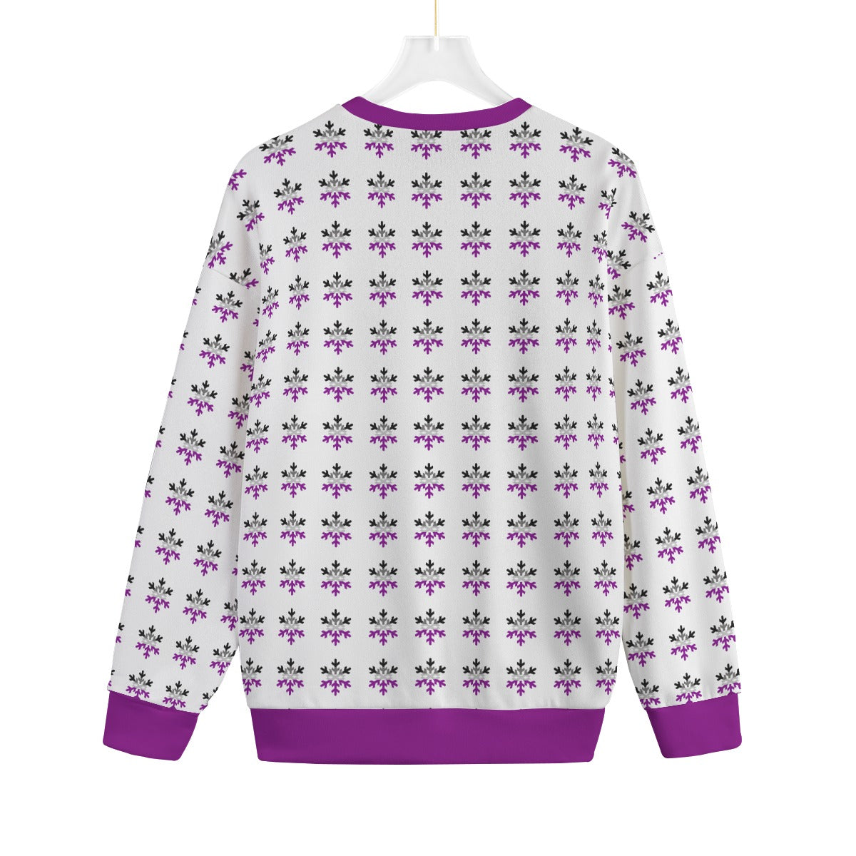 Asexual Pride Flag Snowflake Knitted Fleece - All Genders