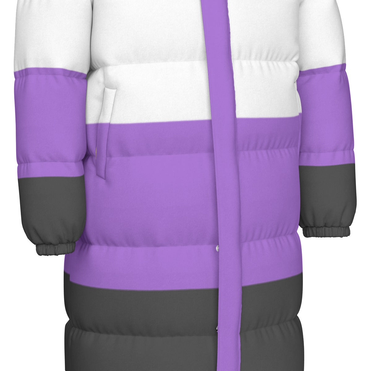 Non-Binary Pride Flag All-Over Print All Genders Long Down Jacket