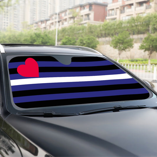 Leather Pride Flag Windshield Sunshade | 145 cm (57.1")