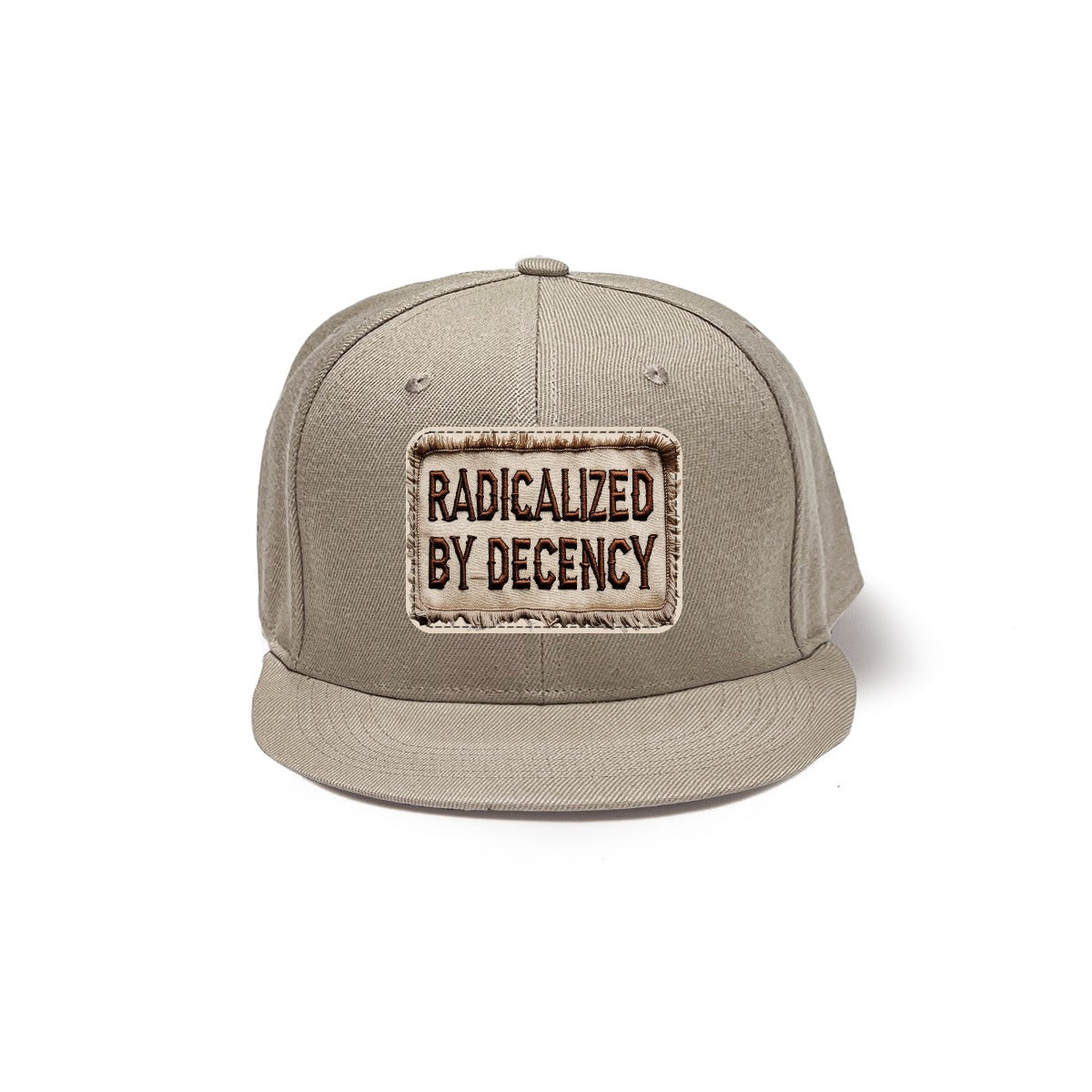 Radicalized By Decency Snapback Hat with Metal Buckle