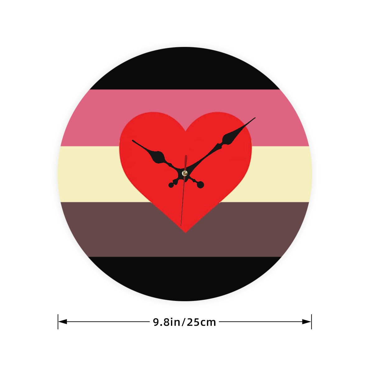 Fat Fetish Pride Flag Wooden Wall Clock