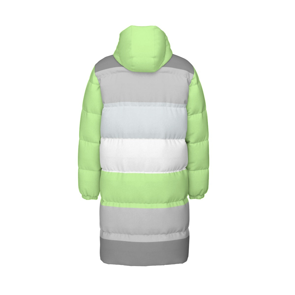 Demiagender Pride Flag All-Over Print Unisex Long Down Jacket