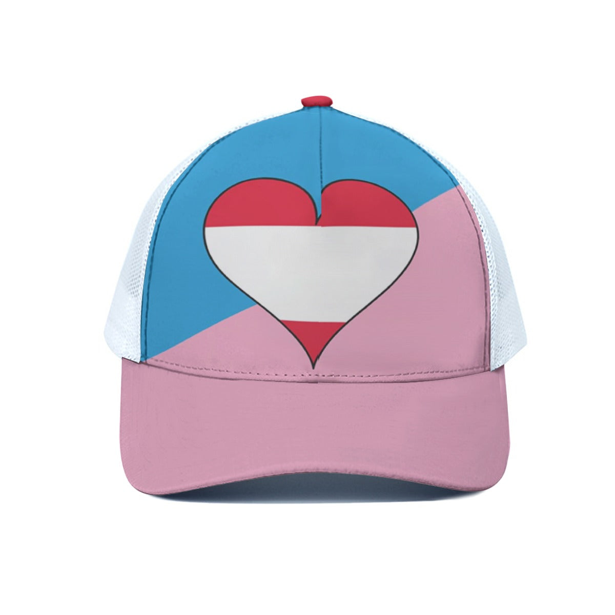 Age Play Fetish Flag Hat With White Half-mesh