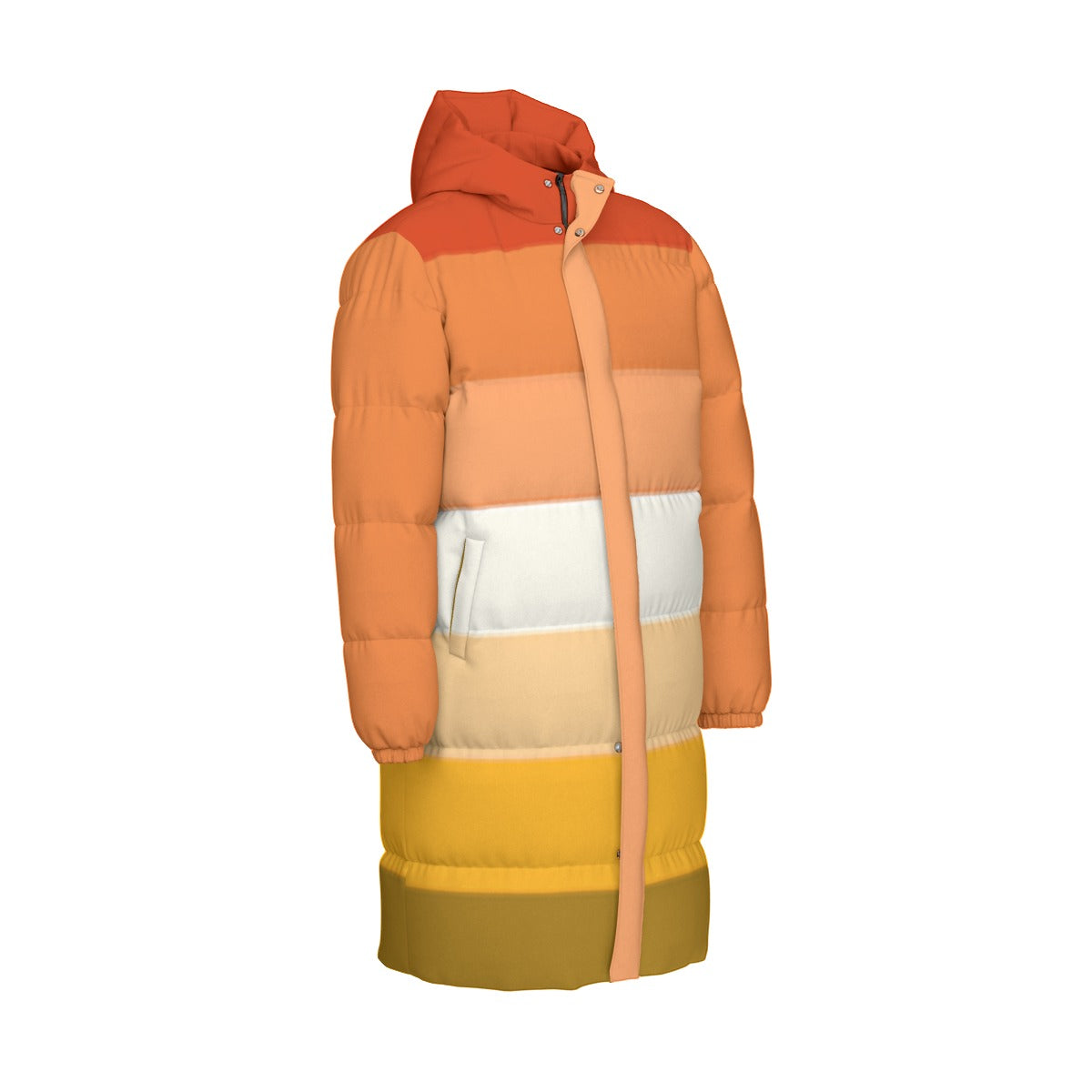 Butch Pride Flag (Mod Q) All-Over Print Unisex Long Down Jacket