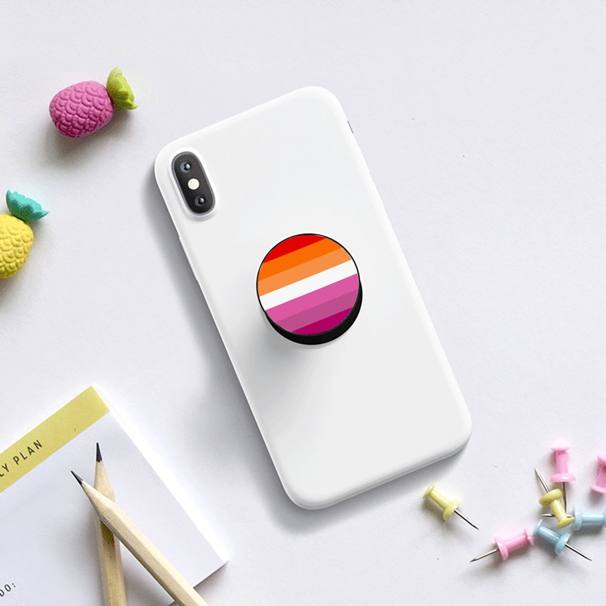Lesbian Pride Flag Airbag Mobile Phone Holder
