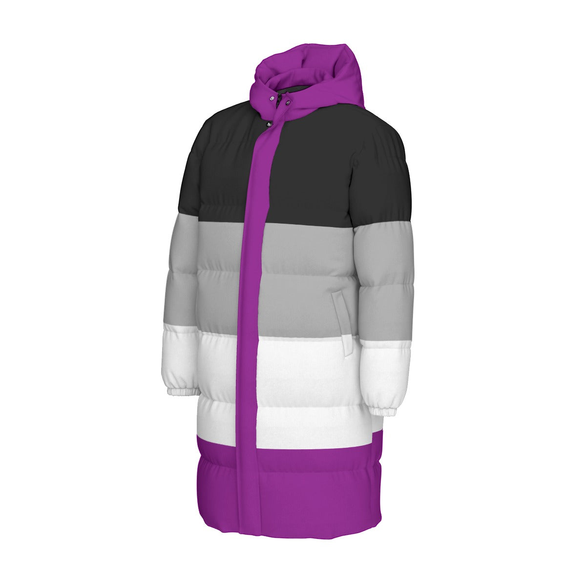 Pride Flag All-Over Print Unisex Long Down Jacket