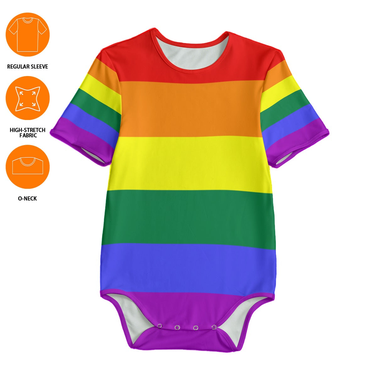 Rainbow Pride Flag Adult Bodysuit