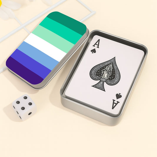 MLM Pride Flag Playing Cards with Tin Case
