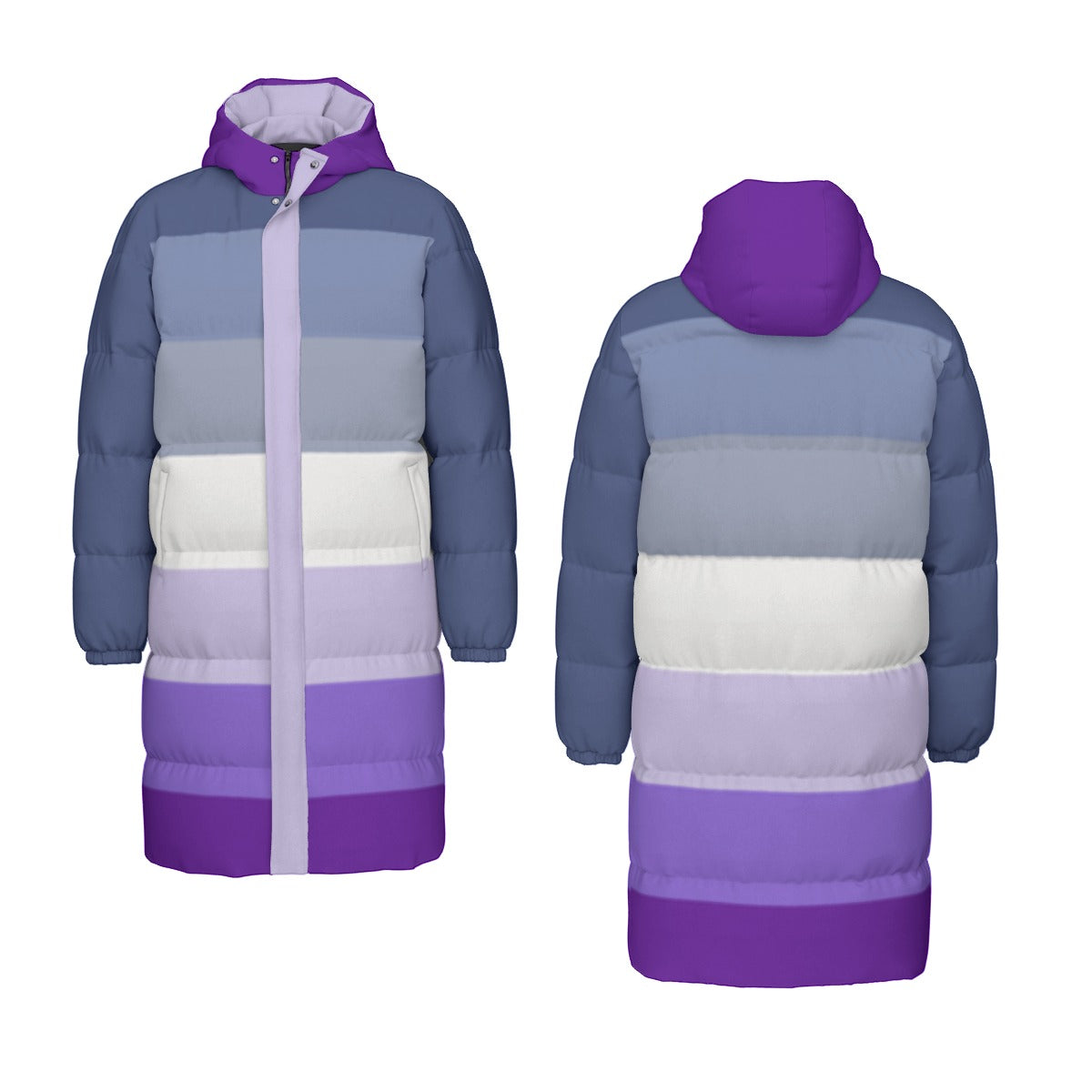 Butch Pride Flag (dorian-rutherford) All-Over Print Unisex Long Down Jacket