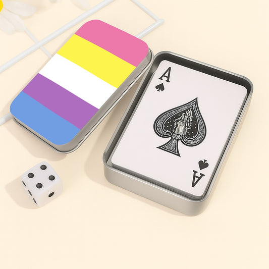 Bigender Pride Flag Playing Cards with Tin Case