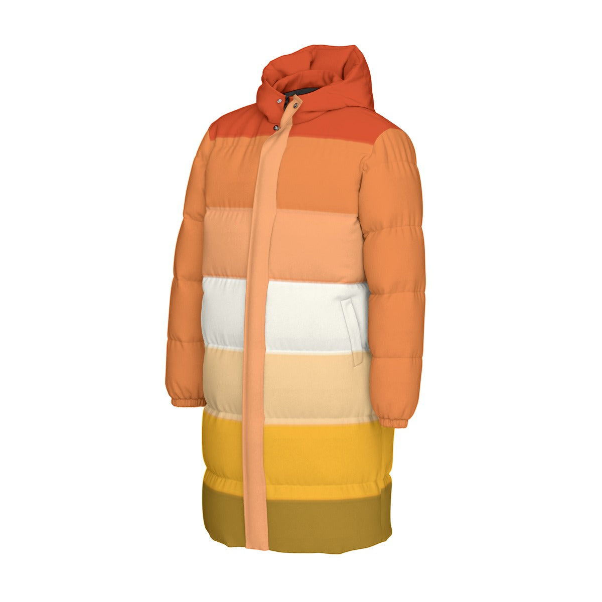 Butch Pride Flag (Mod Q) All-Over Print Unisex Long Down Jacket