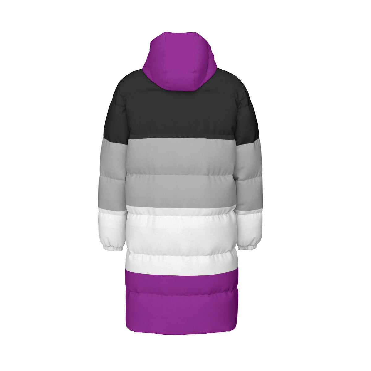 Pride Flag All-Over Print Unisex Long Down Jacket