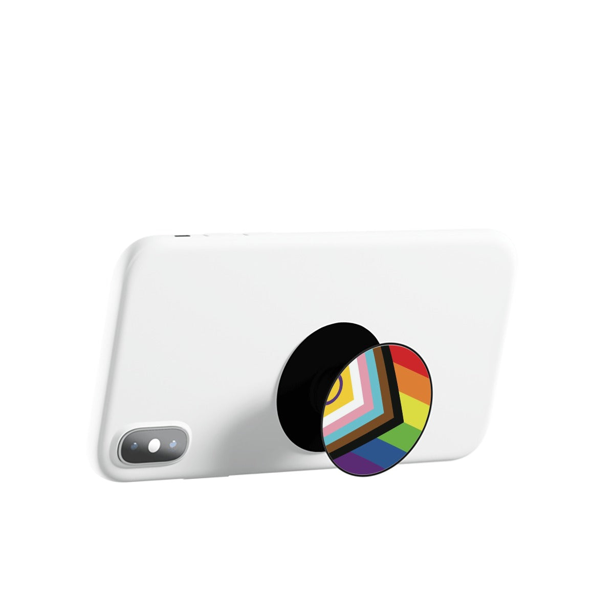 Inclusive Progress Pride Flag Airbag Mobile Phone Holder