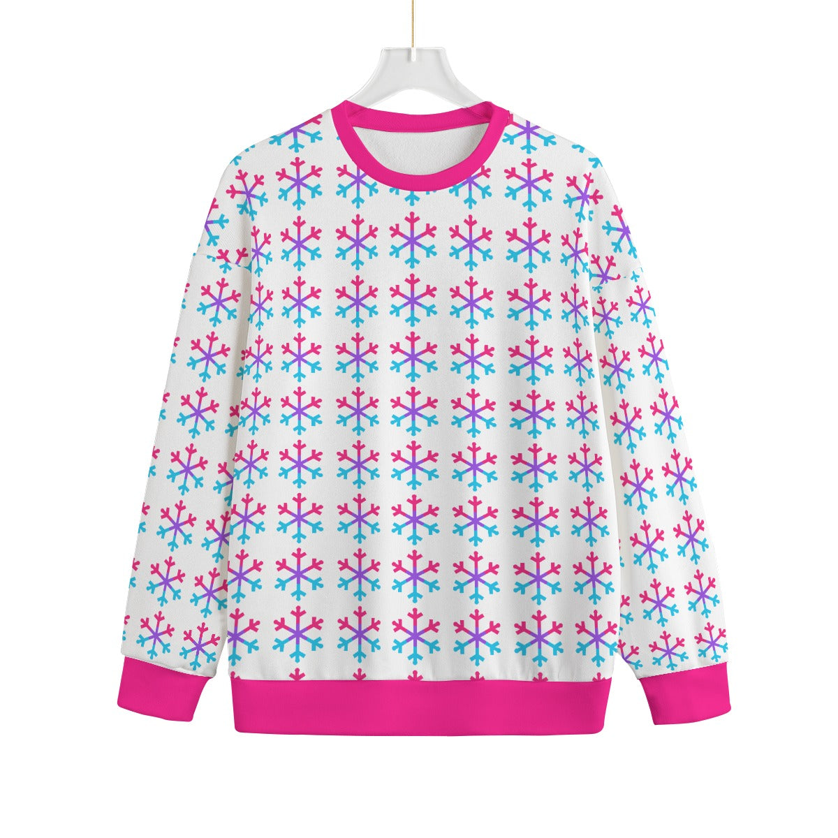 Androgyne Pride Flag Snowflake Knitted Fleece - All Genders