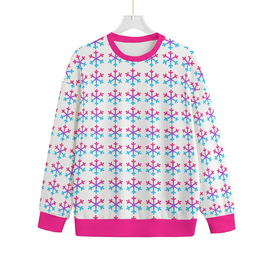 Androgyne Pride Flag Snowflake Knitted Fleece - All Genders