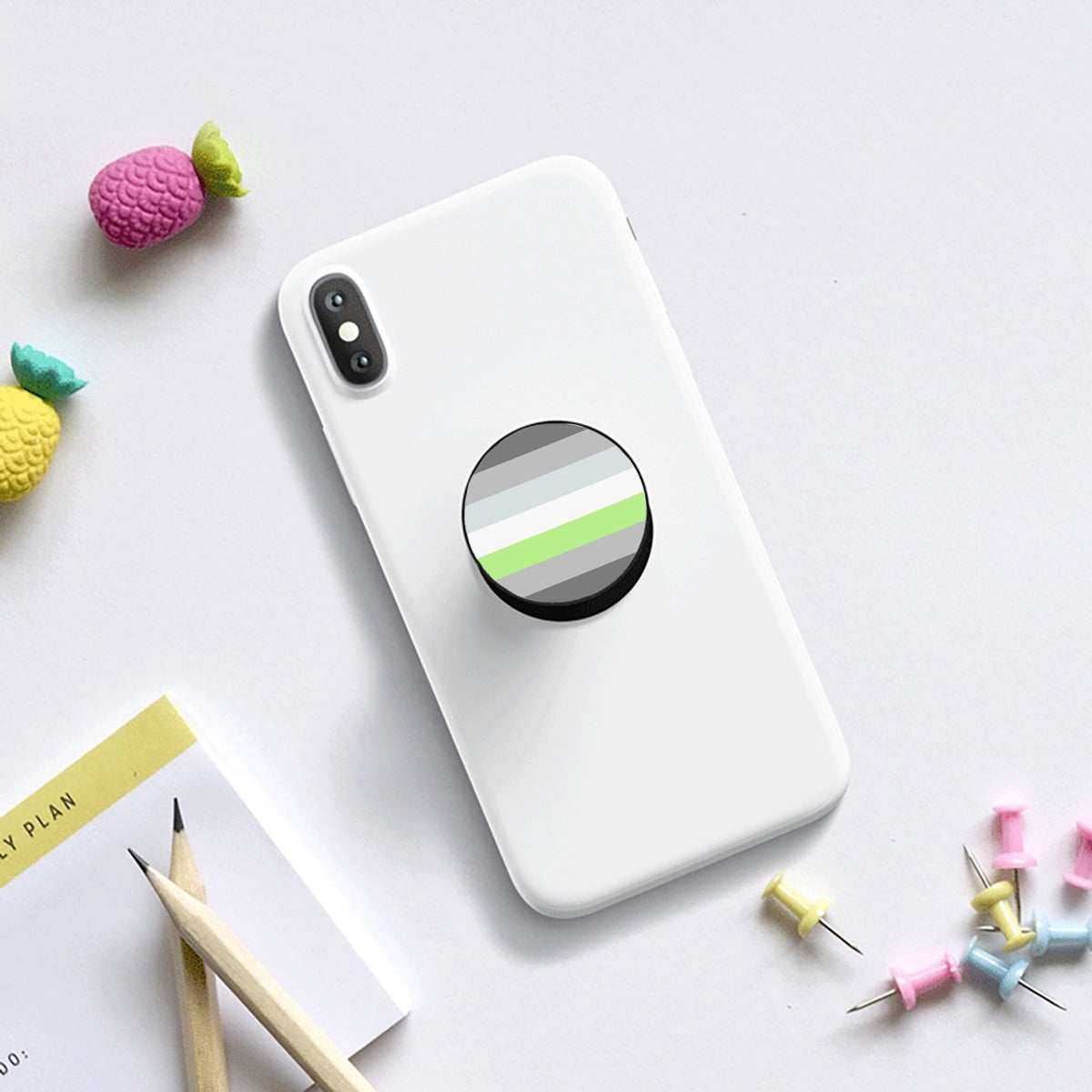 Demiagender Pride Flag Airbag Mobile Phone Holder