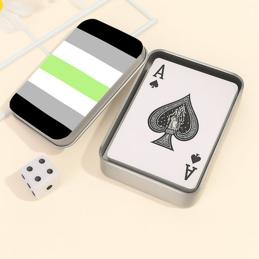 Agender Pride Flag Playing Cards with Tin Case