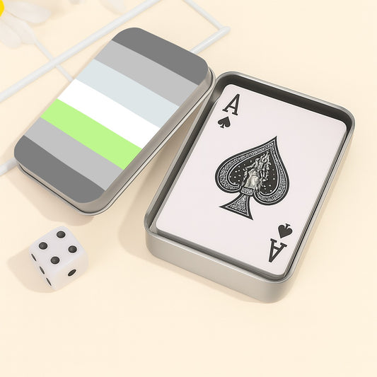 Demiagender Pride Flag Playing Cards with Tin Case