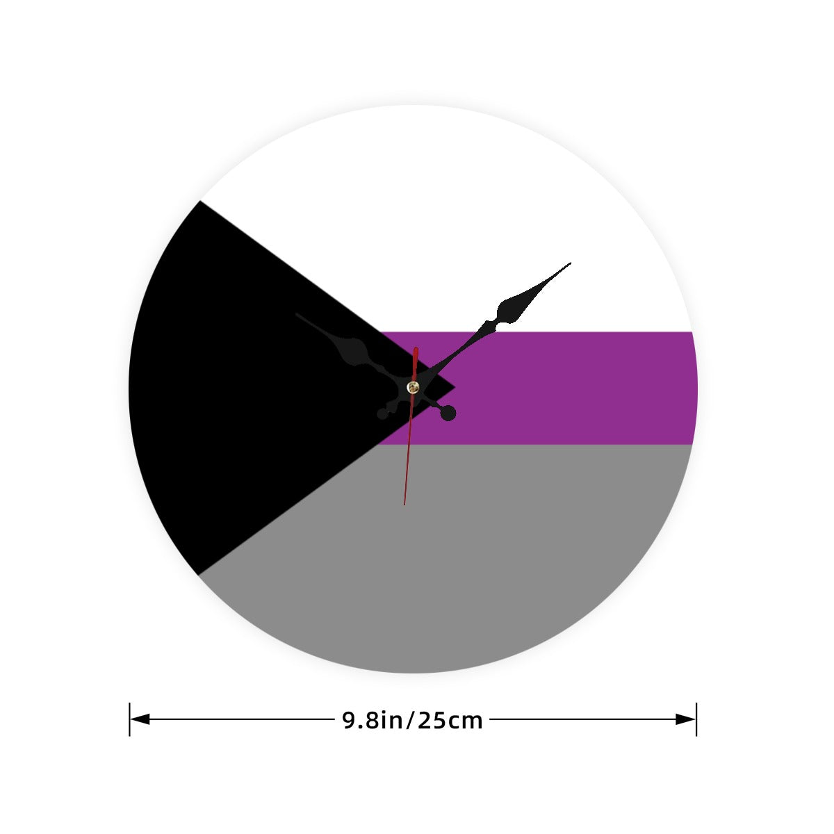 Demisexual Pride Flag Wooden Wall Clock
