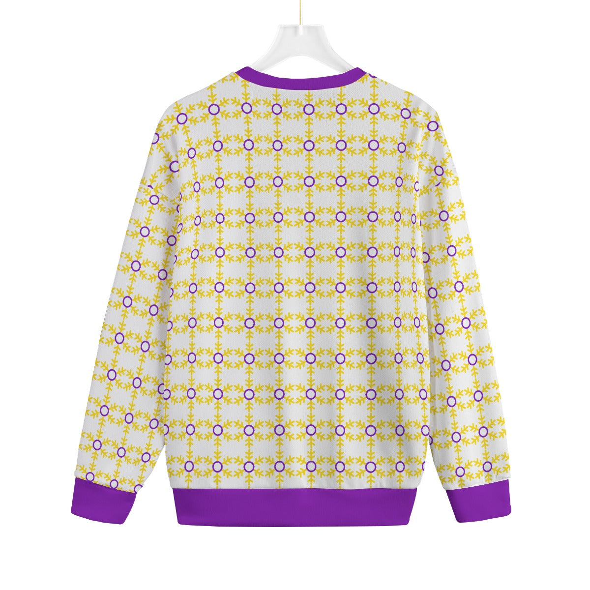 Intersex Pride Flag Snowflake Knitted Fleece - All Genders