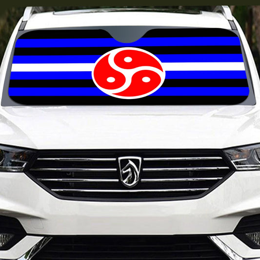 BDSM Fetish Pride Flag Windshield Sunshade | 137 cm (53.9")