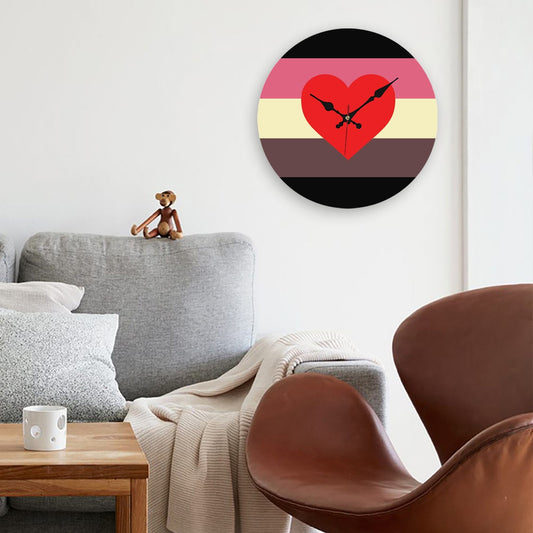Fat Fetish Pride Flag Wooden Wall Clock