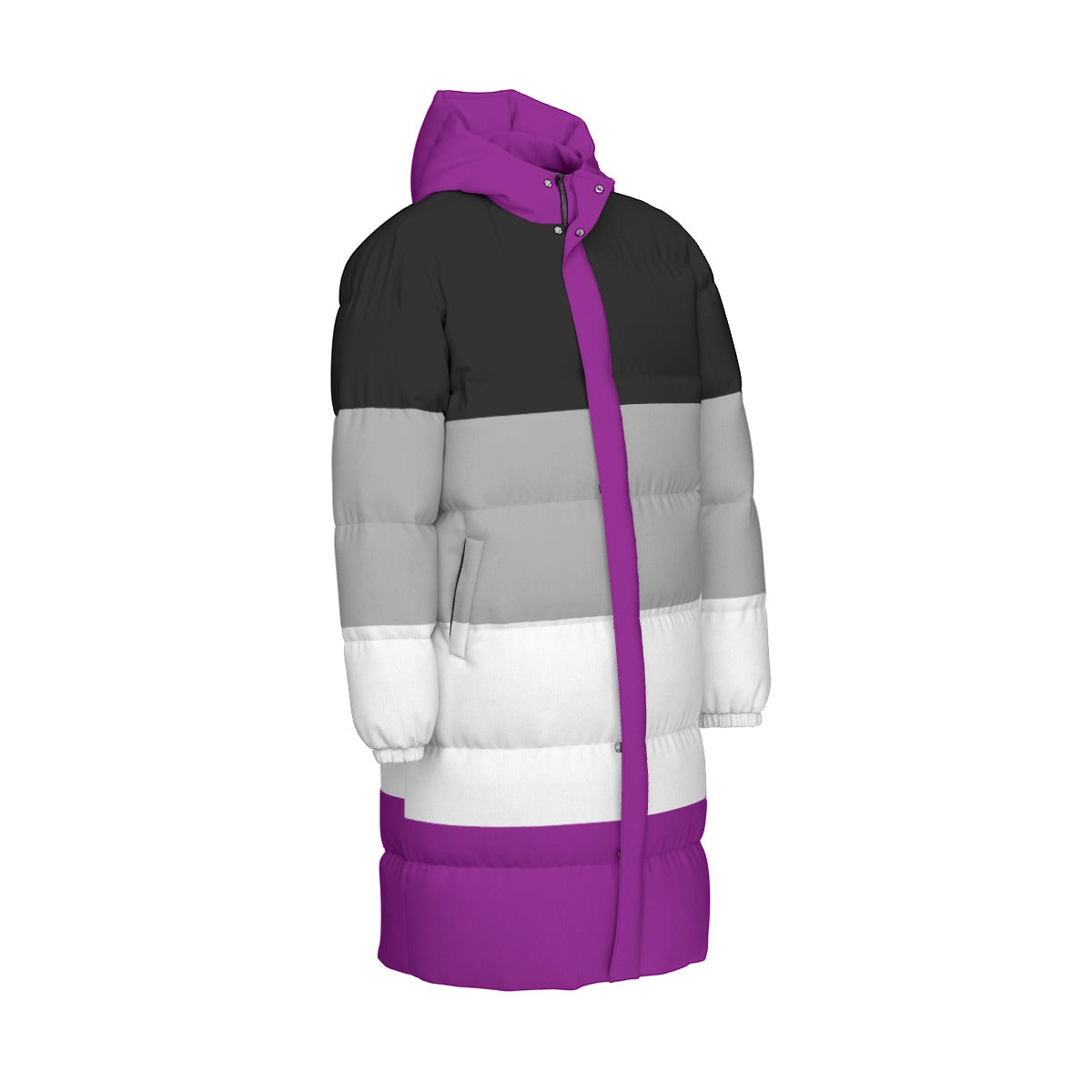 Pride Flag All-Over Print Unisex Long Down Jacket