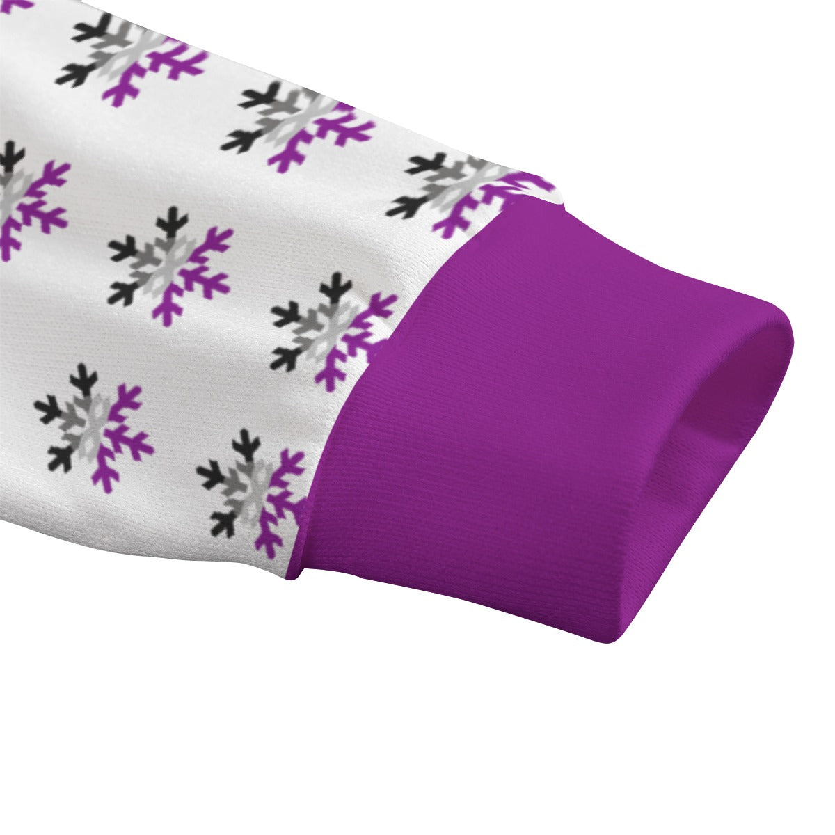 Asexual Pride Flag Snowflake Knitted Fleece - All Genders