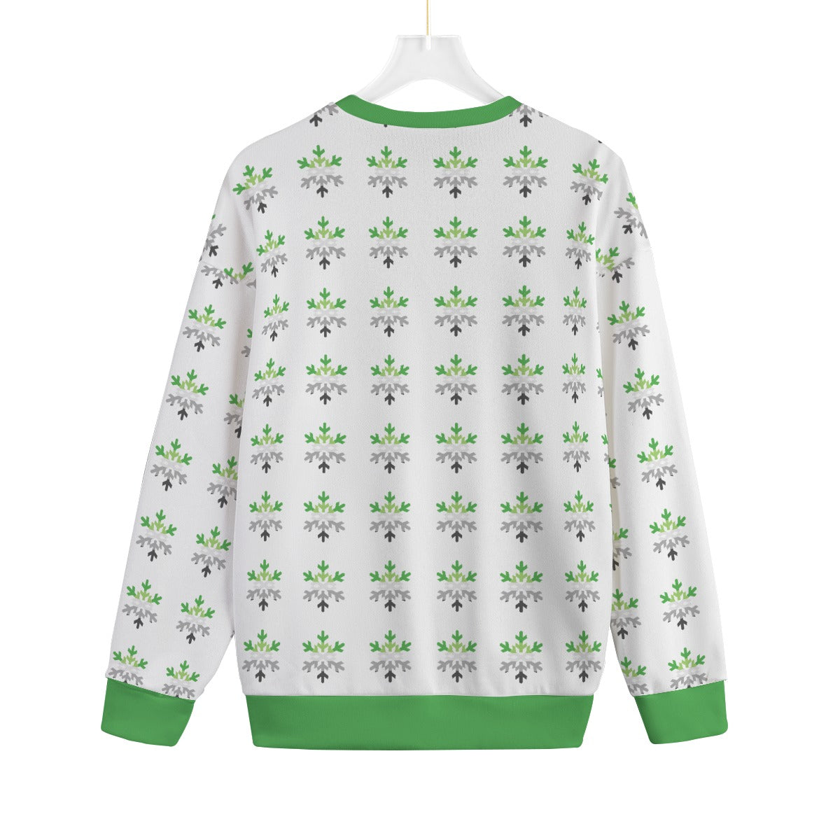Aromantic Pride Flag Snowflake Knitted Fleece - All Genders