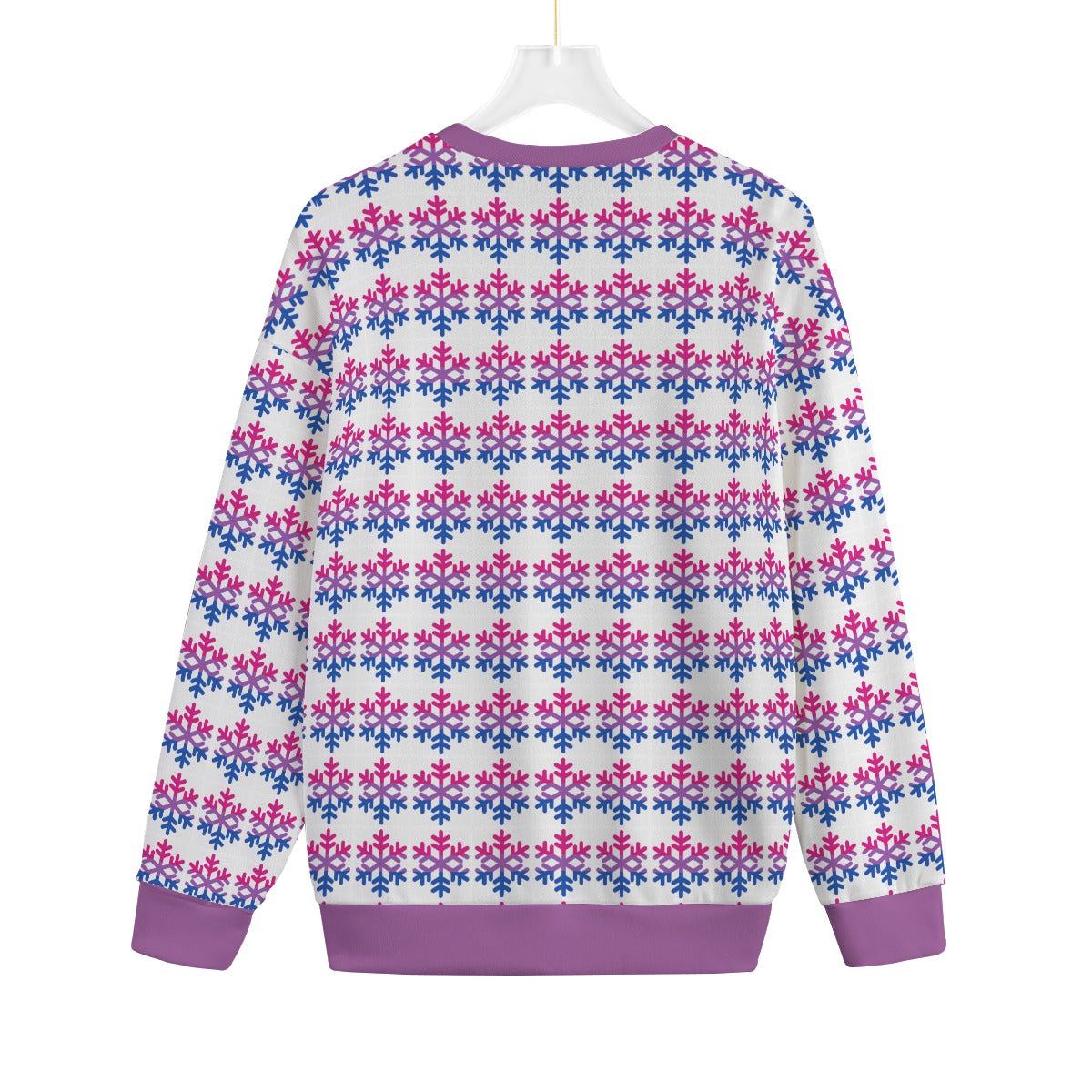 Bisexual Pride Flag Snowflake Knitted Fleece - All Genders