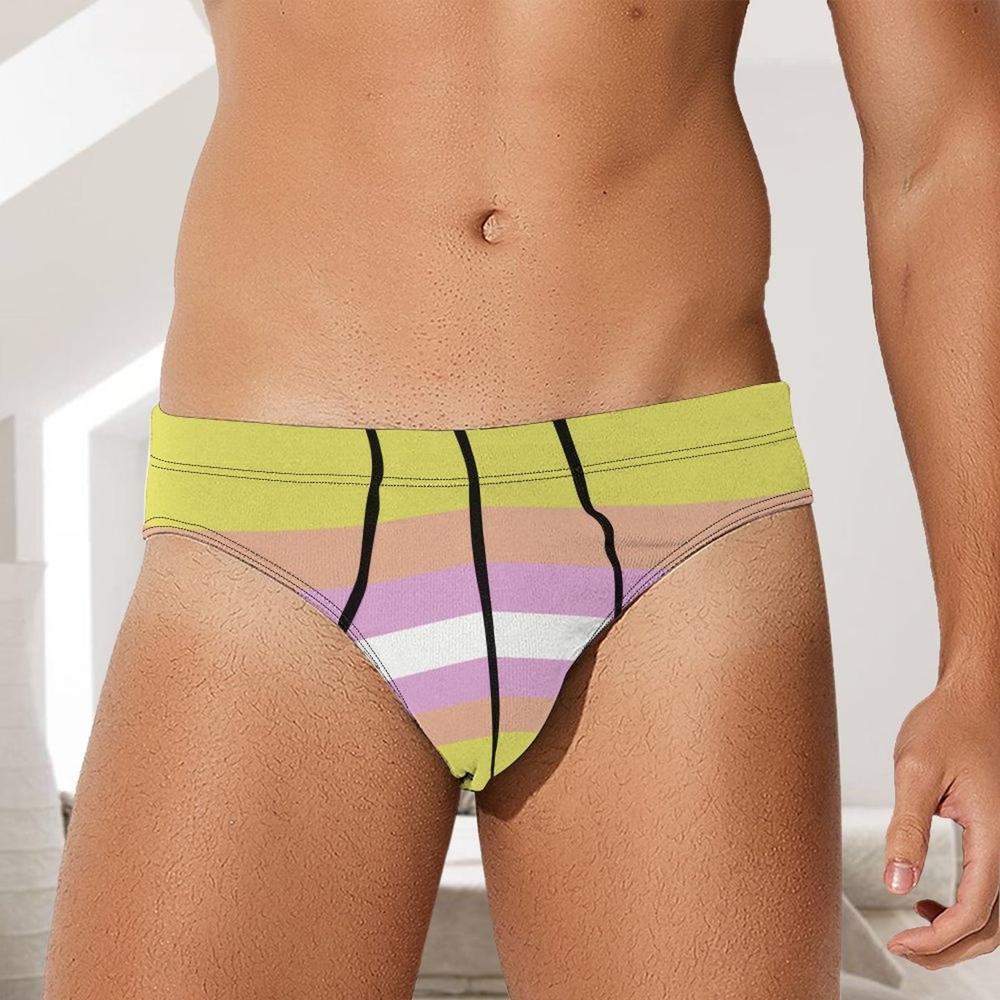 Pangender Pride Flag Briefs – Traditional Masculine Cut