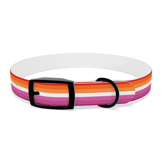Lesbian Pride Flag Dog Collar