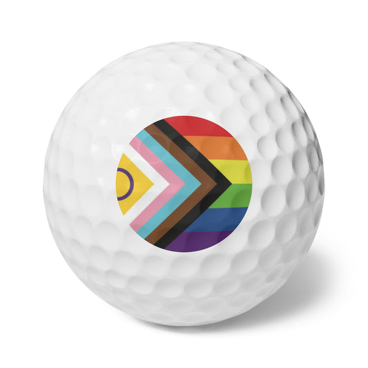 Inclusive Rainbow Pride Flag Golf Balls, 6 pcs