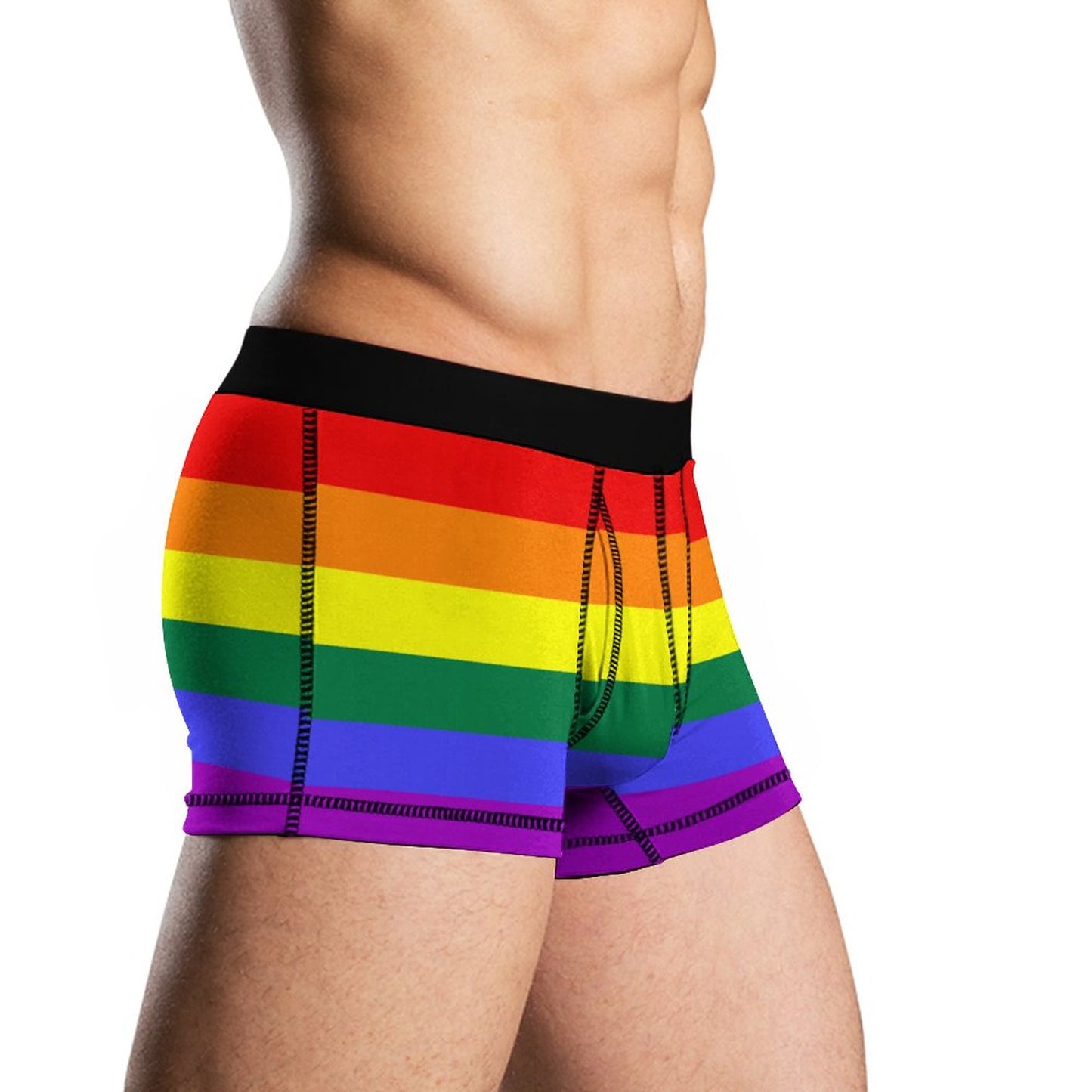 Rainbow Pride Flag Trunks - Traditional Masculine Cut