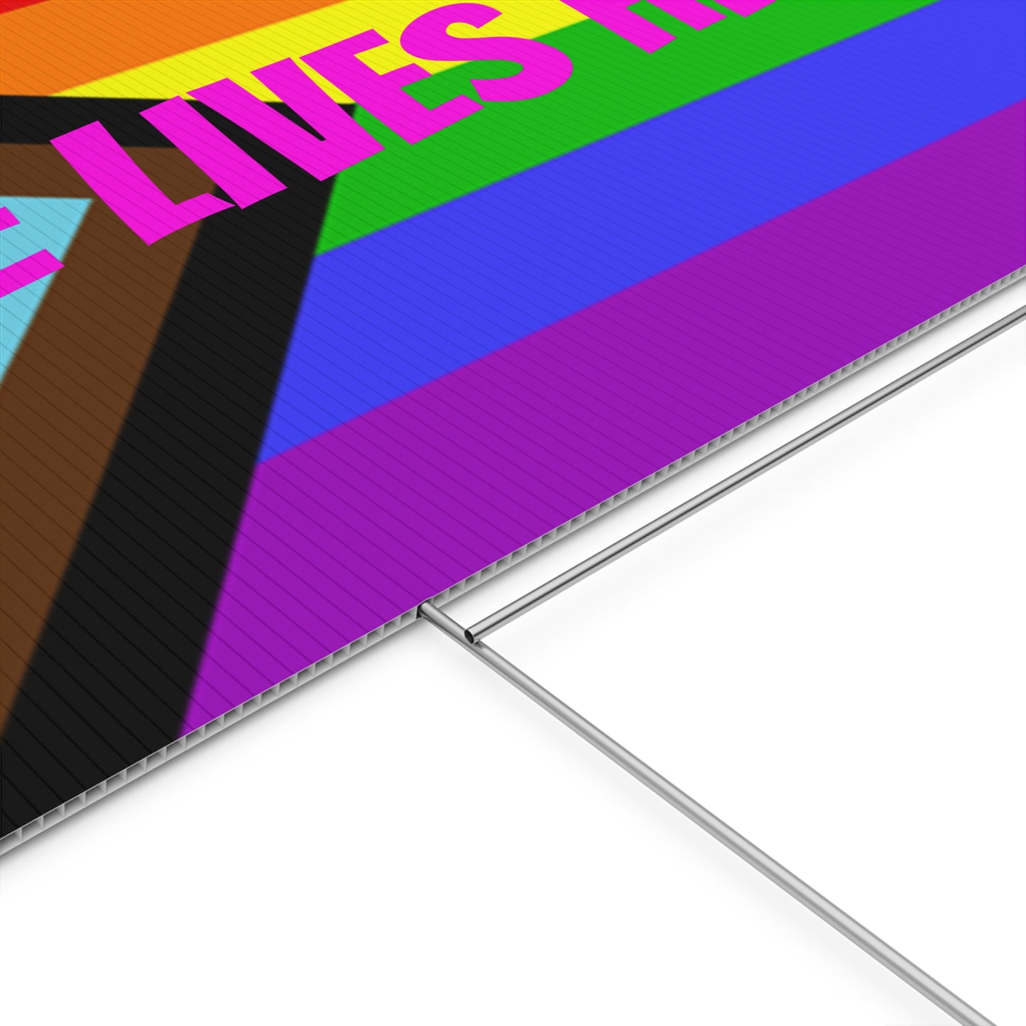 Pride Yard Sign - Love Lives Here
