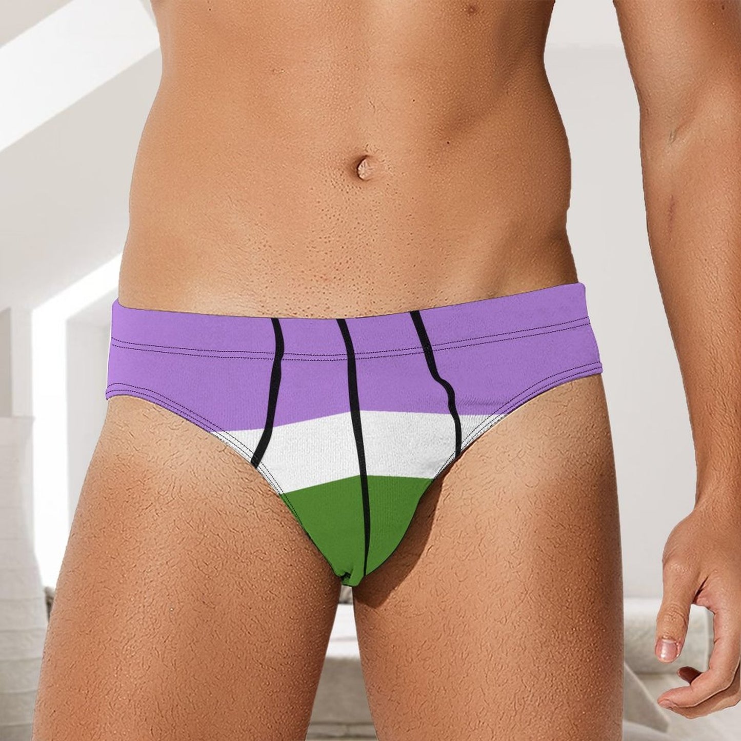 Genderqueer Pride Flag Briefs – Traditional Masculine Cut